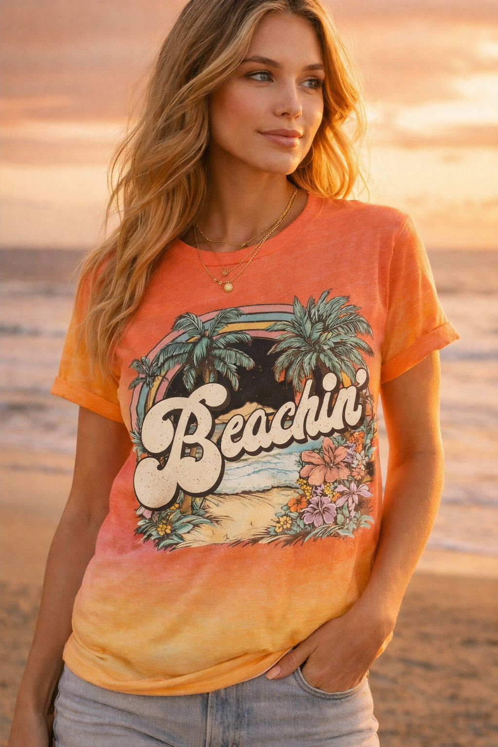 Beachin summer tee