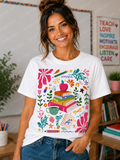 Teacher Books and Flowers